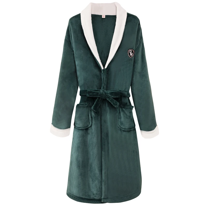 

Роскошная женская ночная рубашка-кимоно, 2 шт., халат, одежда для сна, теплая фланелевая одежда для сна, Мягкая Интимная Женская одежда для му...