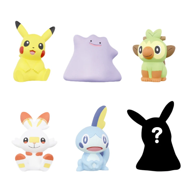 

TAKARA TOMY Genuine Pokemon Gashapon Toys Pikachu Grookey Scorbunny Sobble Cute Action Figure Toys