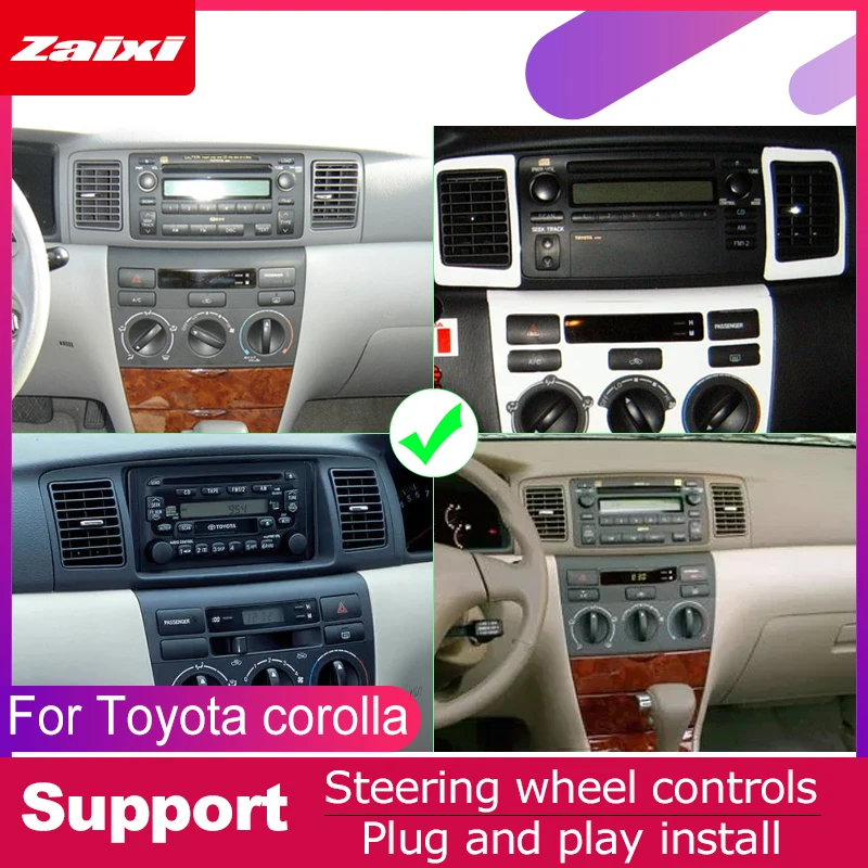 Автомобильная Мультимедийная система 2 DIN для Toyota corolla 2003 2004 2005 2006 2007 2008 Android GPS