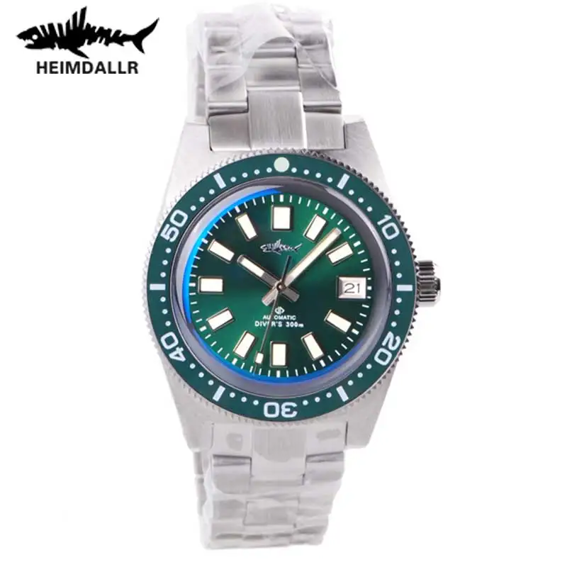 

HEIMDALLR 62MAS Men's Diver Watch Stainless Steel NH35 Movement Automatic Watches 300M Waterproof Luminous Mechanical Watch