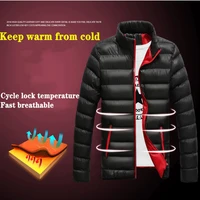 autumn and winter down jacket mens casual jacket tops fashion stand up collar mens parka coat outer printing bmw cotton jacket