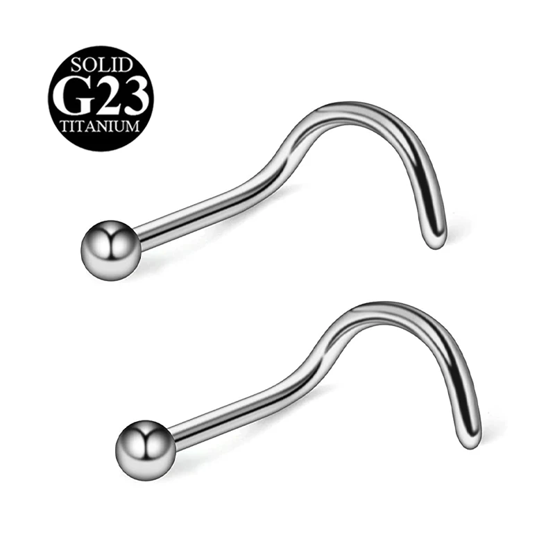 

3PCS Titanium Screw Nose Ring Women Nose Piercing Nostril Piercings Nose Stud Nose Rings Nariz Piercing Jewelry Fast Shipping