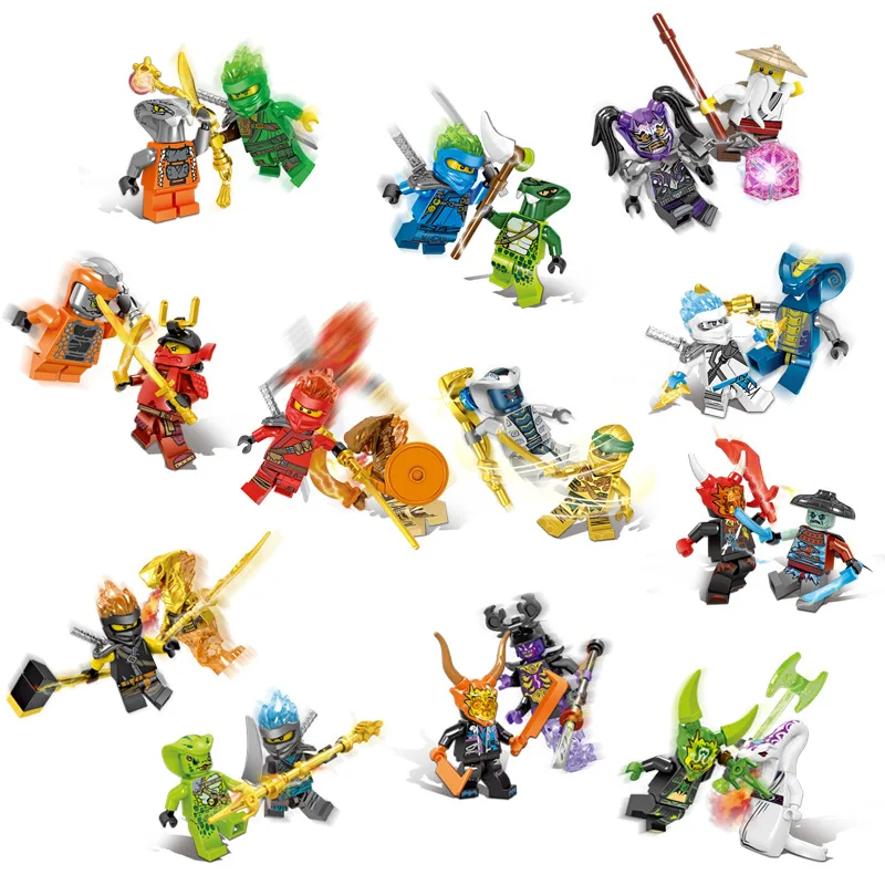 24 шт. детские строительные блоки игрушки Совместимость с legoingly Ninjagoes большие