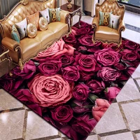 3d flowers pattern carpets for living room bedroom area rugs non slip hallwaykitchen floor mats parlor decor large size carpet