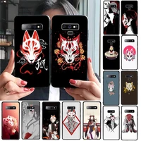 fhnblj japanese style anime fox phone case for samsung galaxy s20 s10 plus s10e s5 s6 s7edge s8 s9 s9plus s10lite 2020