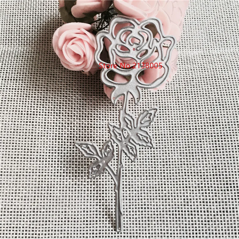 Розовато Цветочные высечки Металлические высекальные штампы для скрапбукинга