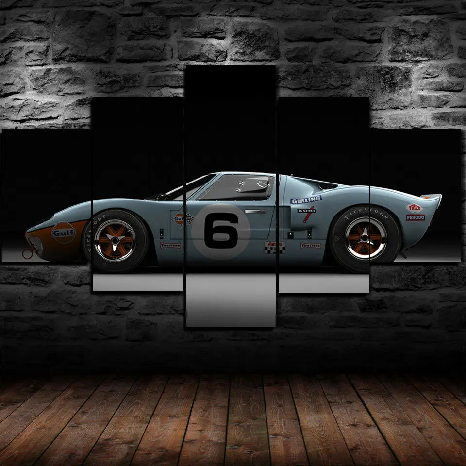 Ford GT40 Le Mans 1969 классический 5 шт. холст картина печать на стене искусство стену