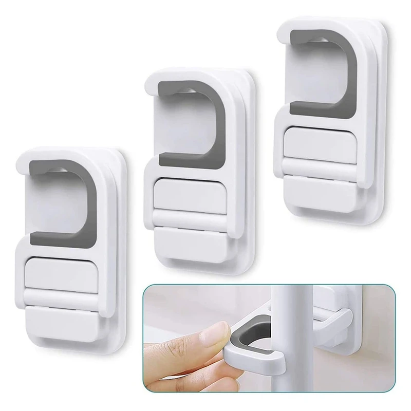 

5Pcs Wall Mounted Mop Holder Hooks Broom Mop Organizer for Bathroom Kitchen Toilet Brush Mops Clip Rack Kitchen