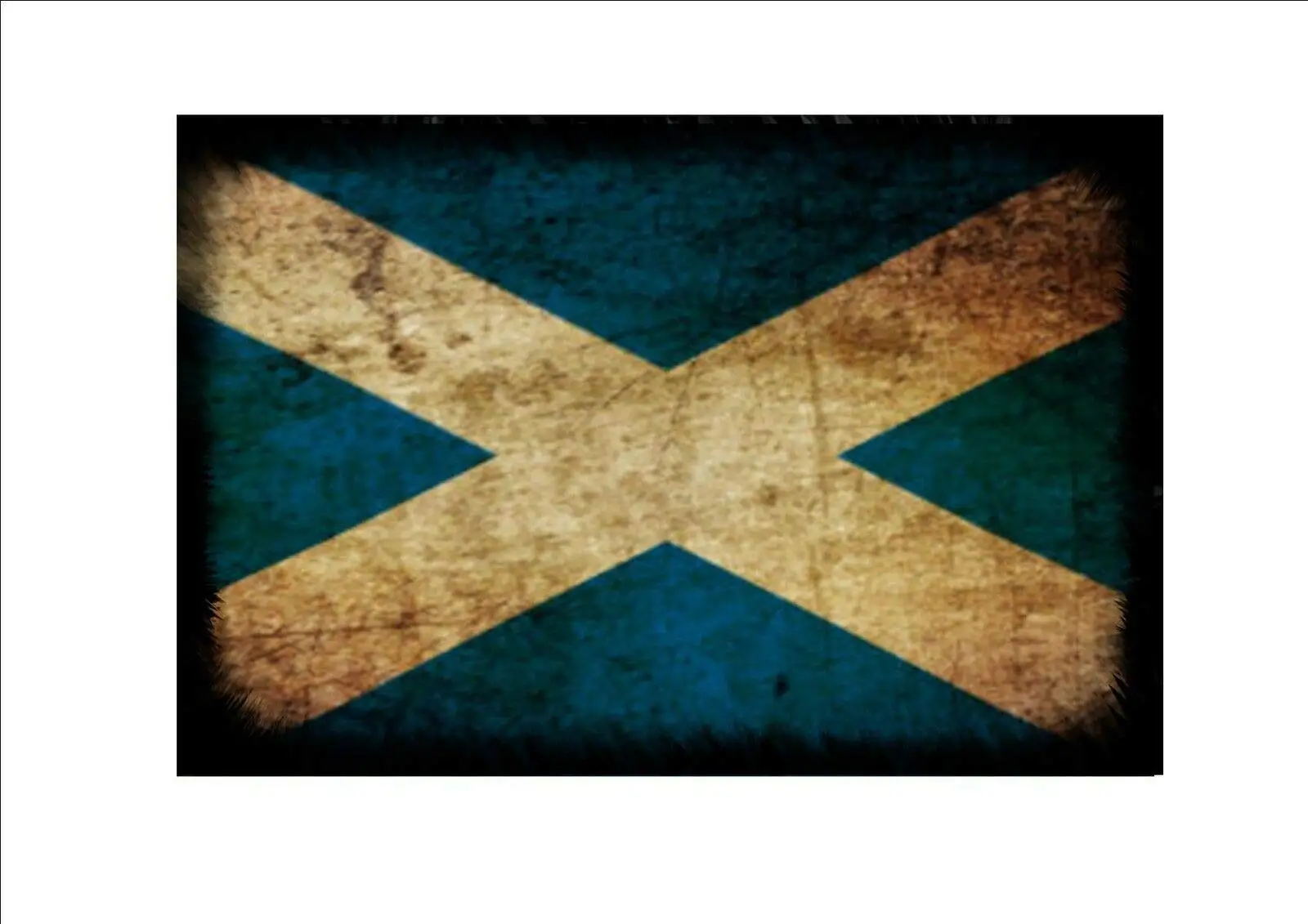 

Scotland Scottish Aged Flag Metal Sign Vintage Wall Door Sign 8"x12"