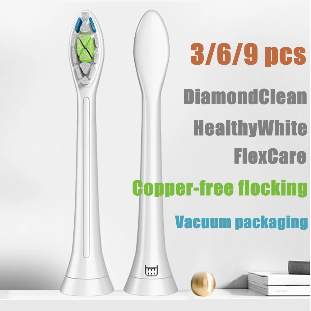 

Новая Совместимость с электрической ручкой Philips Sonicare, сменные головки для зубного налета, HealthyWhite, Gum Health, FlexCare