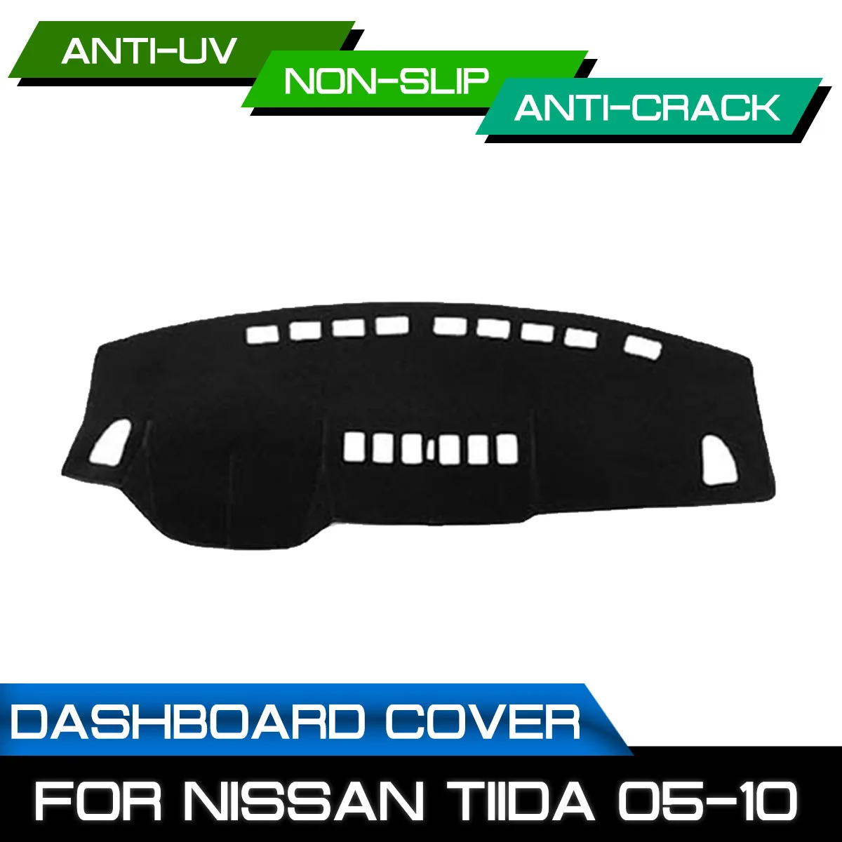 

Коврик для приборной панели автомобиля для Nissan Tiida 2005, 2006, 2007, 2008, 2009, 2010, противоскользящий, защита от ультрафиолета