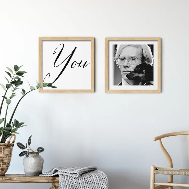Modern Black and White People Portrait Photograph Poster Wall Art Canvas Print for Home Decor Dorm Decoration Quote Calligraphy | Дом и сад