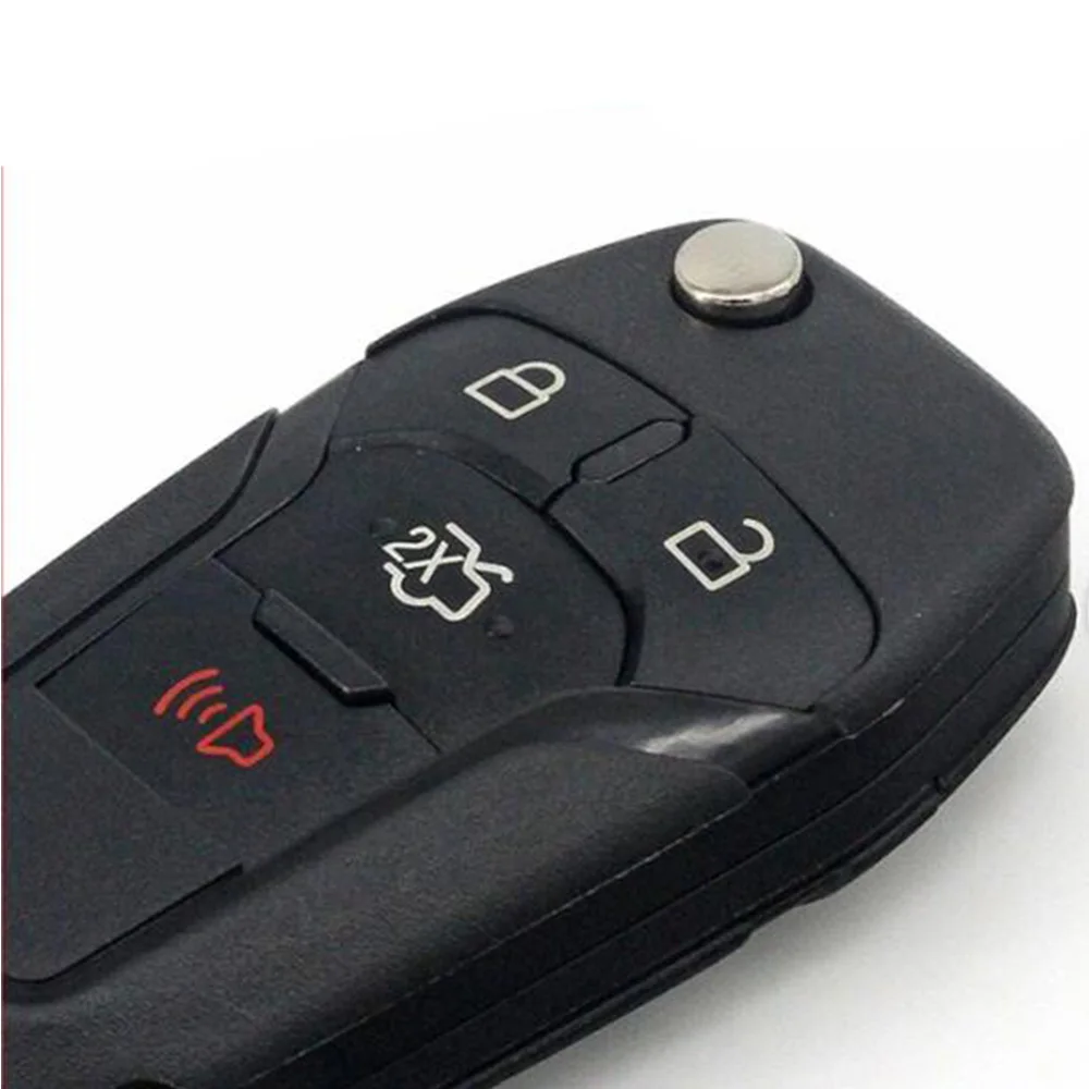 OkeyTech 3/4 кнопки флип дистанционного ключа Автозапуск Fob Hitag Pro для Ford Fusion 2013 2015 FCC