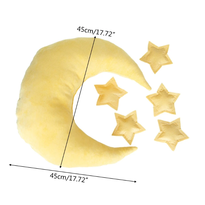 

Baby Photography Posing Props Moon Pillow Stars Set Newborn Infants Photo Shooting Accessories