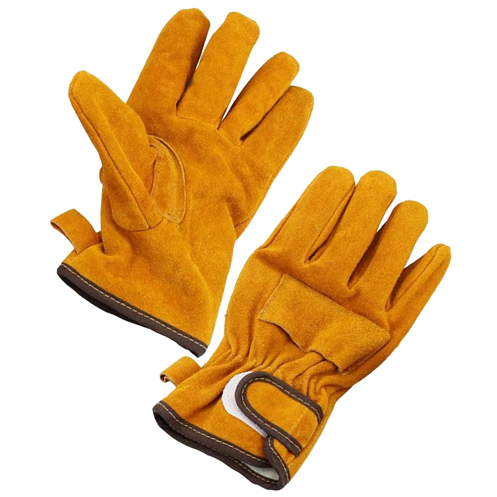 

Flame Retardant Heat Insulation Gloves Leather High Temperature Outdoor Camping Cooking Picnic BBQ Gloves Oven Anti Scald