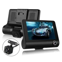 4 inch 3 lens 1080p night vision driving recorder inside and outside the 3 recorders car dvr camera