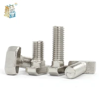 2510pcs m5 m6 m8 t hammer head t bolt aluminum connector t head bolts screws for 20304045 aluminum profiles
