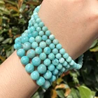 6810 мм натуральный Амазонит камни бусины из драгоценных камней Круглые бусины для изготовления ювелирных изделий Diy браслет ожерелье аксессуары 15