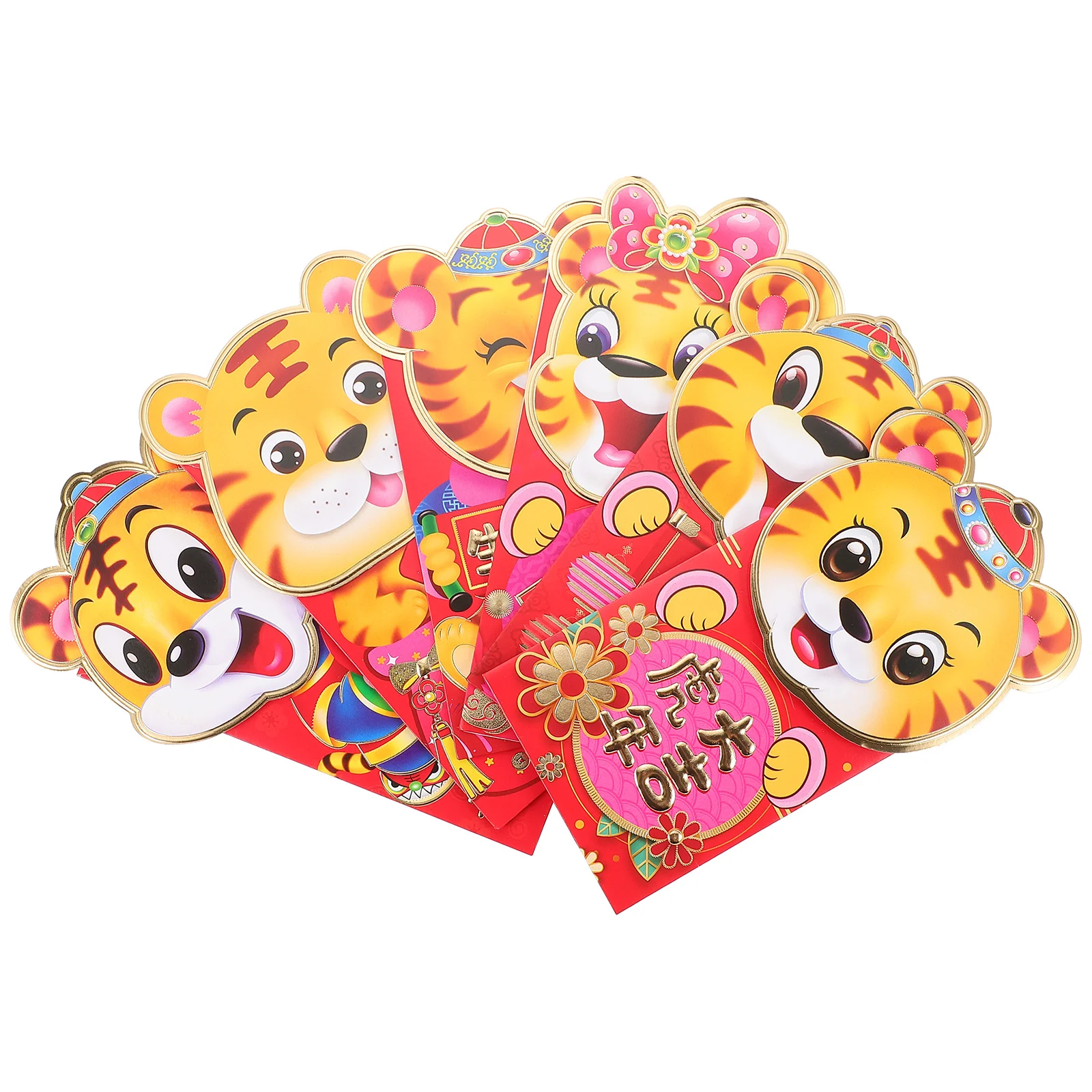 

3 набора китайских 2022 красных конвертов, креативные красные пакеты, новогодние принадлежности (красный)