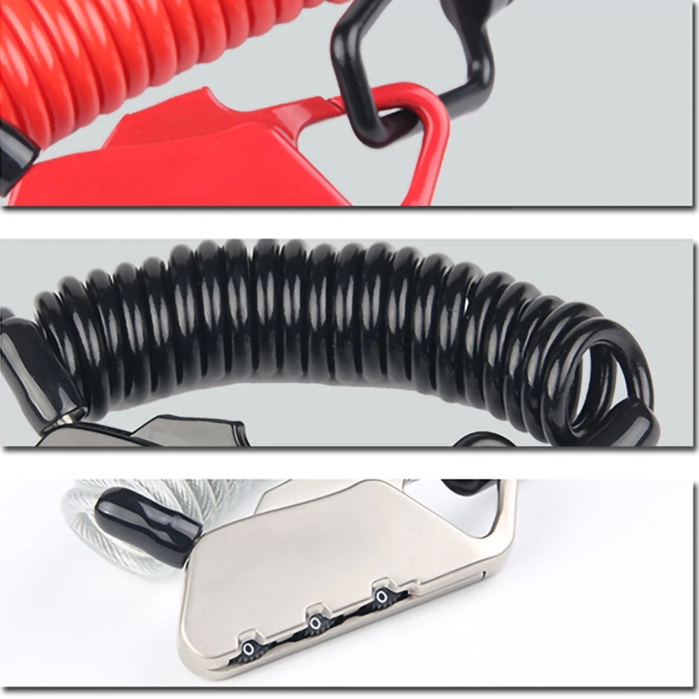 

Mini Bicycle Lock 3 Digit Password Anti-theft Bike Lock Cycling Helmet Code Combination Security Cable lock 4.15mm dia