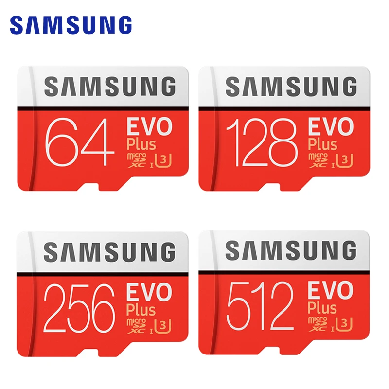 Карта памяти Samsung EVO PLUS 512GB 256GB 128GB 64GB 4K microsd microSDXC C10 32GB microSDHC класс 10 UHS-1 TF карты Транс