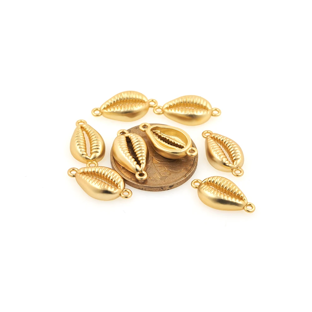

Copper Seashell Cowrie Conch Connector Beads For Bracelet Necklace DIY Jewelry Making