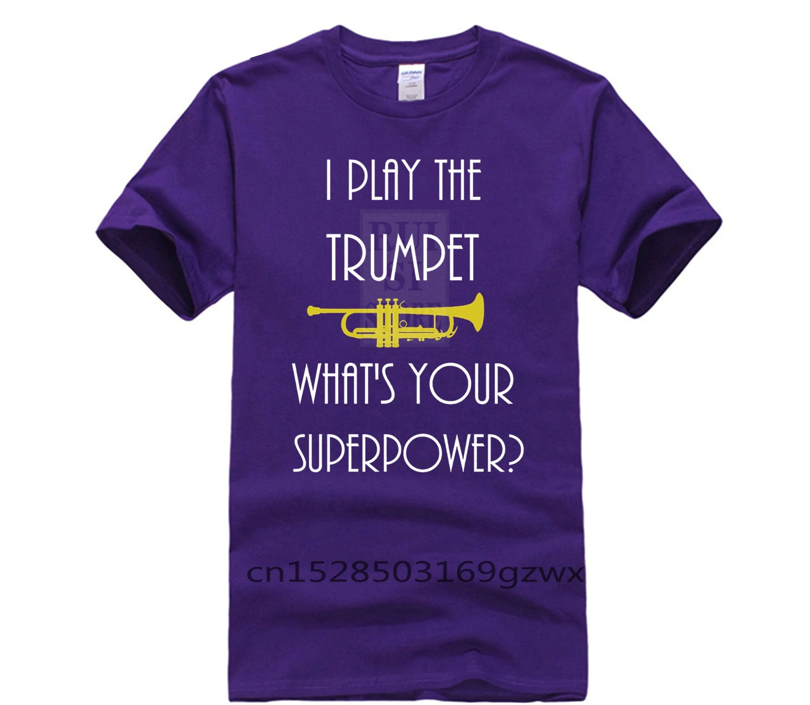 

Men's T shirt Cartoon Fun Trumpet Gift for Trumpet Player Funny Trumpet Fashion T Shirt 100% Cotton