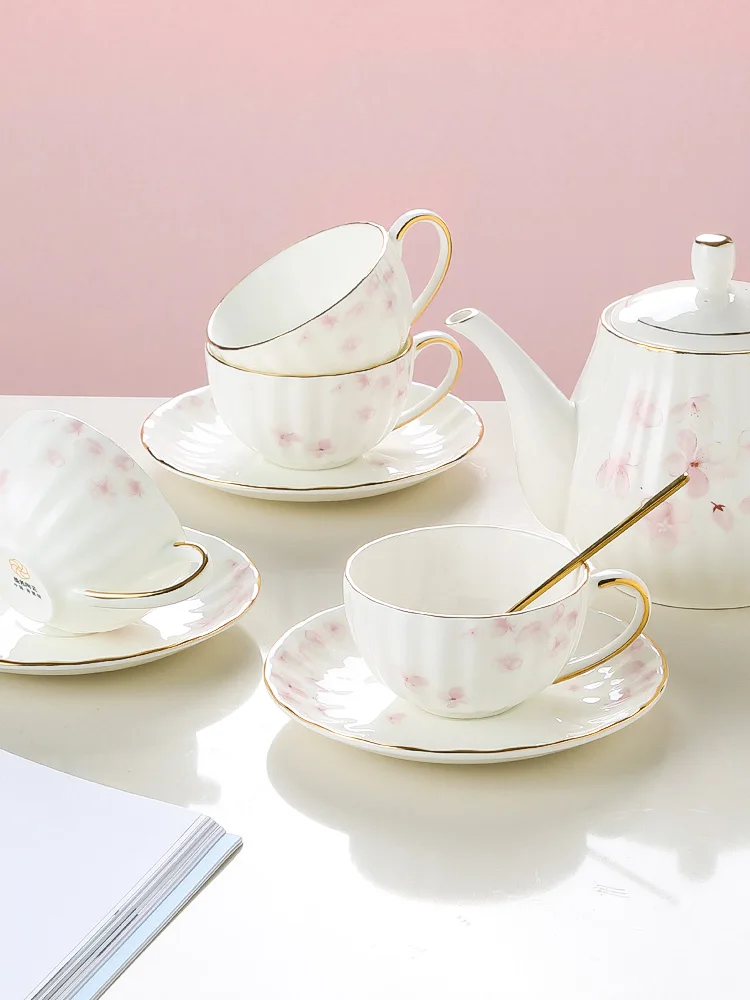 Чернила Европейский костяной фарфор Кофе чашка с блюдцем набор бытовой простой