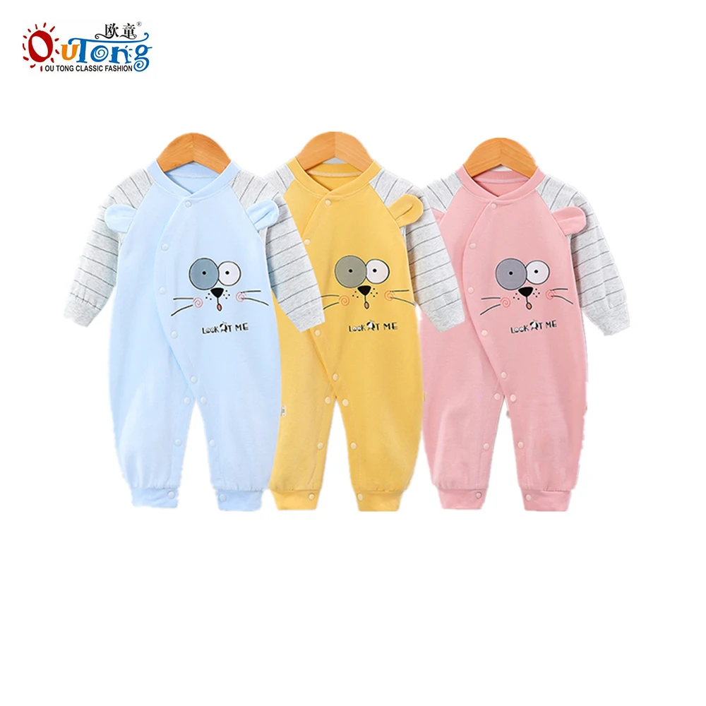 

Outong 3pcs Baby Rompers Cartoon Animal baby Romper Full Moon Newborn Cute Long Sleeve Clothes Toddler Autumn Winter Clothing