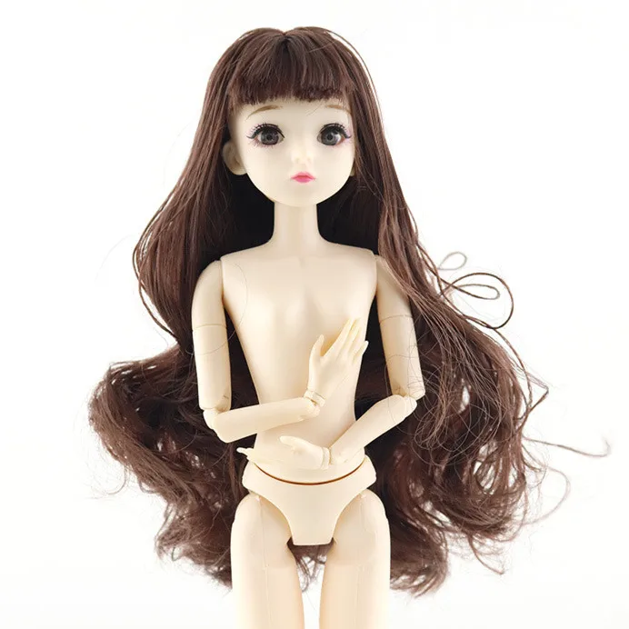 STYLE 12 1/6 BJD куклы 20 шарниров куклы 4D глаза 30 см кукла длинные волосы парик женский голый обнаженный тело куклы игрушки для девочек игрушки для детей - Цвет: STYLE 12
