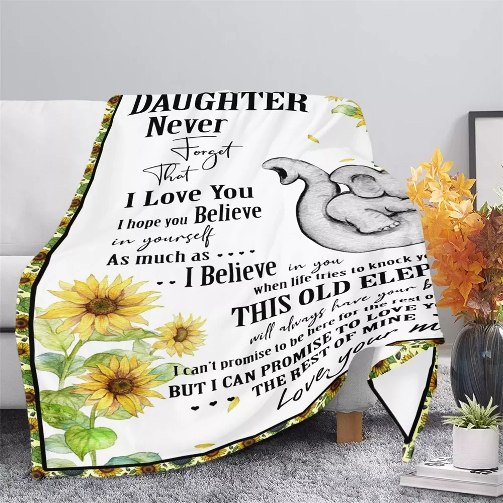 

Fleece Sofa Blanket to My Daughter-Never Forget that I Love You Print Comfy Bed Cover Gift from Mom Christmas Birthday Gifts Hot