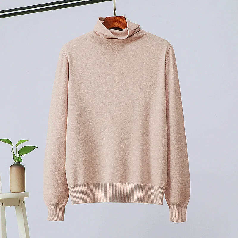 2019 Women Sweater Femme Autumn Turtleneck Long Sleeve White jumper Pullovers Tricot Pull | Женская одежда