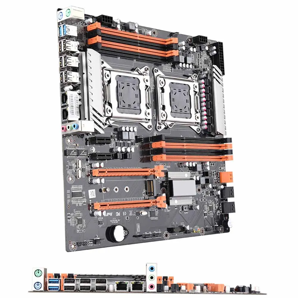 Günstig X79 Dual Cpu Lga2011 Motherboard Unterstützung Für Dual Intel E5 2689 2670 Ddr3 1333/1600Mhz 256Gb M.2 Nvme Sata3 Usb3.0 E-Zu