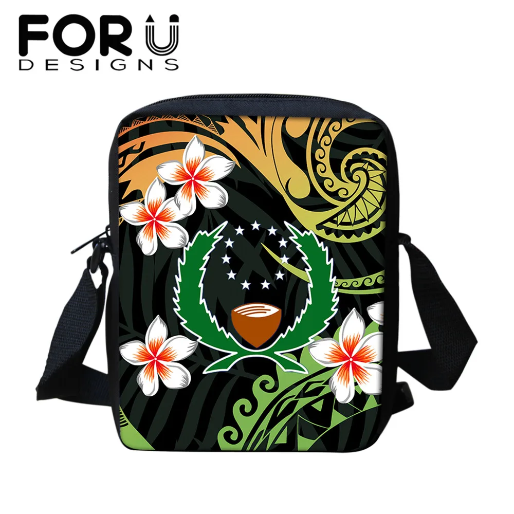 

FORUDESIGNS, Самоа, Полинезия, Плюмерия, дизайнерская повседневная женская сумка-мессенджер, женские маленькие модные сумки через плечо, Женская ...