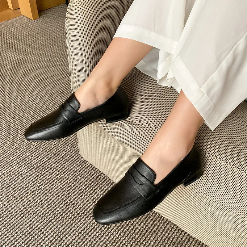 

Soft Cow Leather Loafers Women Comfortable Casual Shoes Woman Flats Ladies Penny Loafers Slip ons Shoes Spring Autumn Zapatos