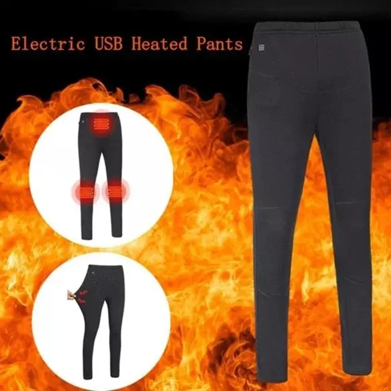 

Self Heating Thermals Pants USB Electric Heated Warm Pants Winter Warmer Heating Trousers Elastic Best Sale-WT