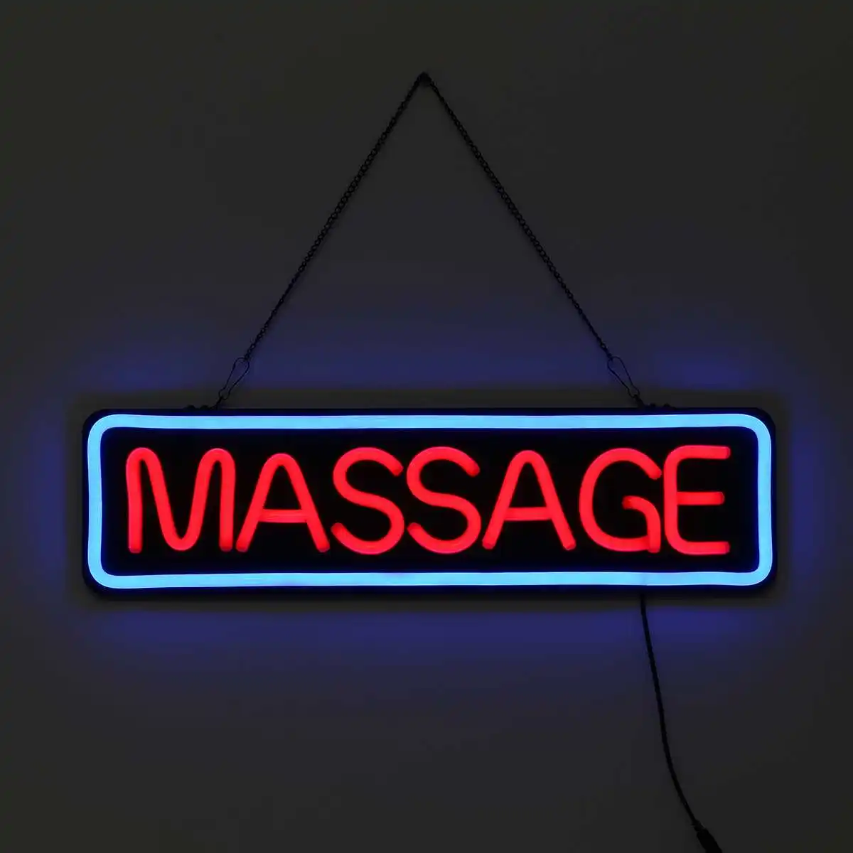 

LED MASSAGE Neon Sign Light Tube Hanging Visual Artwork Lamp Neon Bulbs Commercial Lighting Bar Club KTV Wall Decoration
