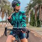 Женский комбинезон для триатлона, для велоспорта, комплект одежды для велоспорта, цельнокроеный комбинезон с длинным рукавом, для велоспорта