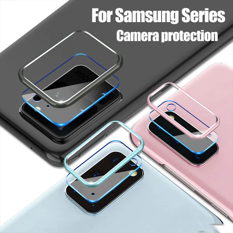 

Camera Protector Case For Samsung Galaxy Note 20 S20 Plus S20 Ultra Tempered Glass + Metal Camera Lens Ring