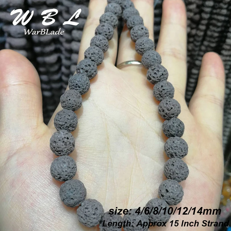 

Бусины из натурального серого вулканического камня, белые бриллианты 4-14 мм, круглые незакрепленные бусины из камня для изготовления ожерелий, браслетов, ювелирных изделий своими руками