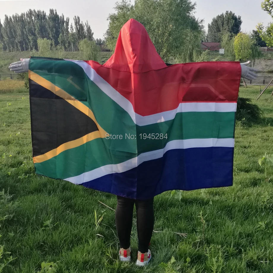 

Флаг Южной Африки, накидка, флаг тела, баннер 3x5 футов, 150x90 см, полиэстер, Спортивная накидка для фанатов страны мира, бесплатная доставка