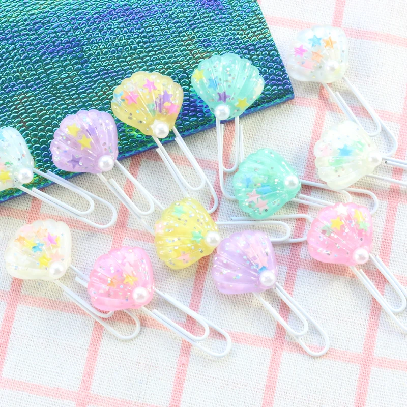 Domikee милые Креативные kawaii в виде ракушки офисные школьные скрепки набор закладок
