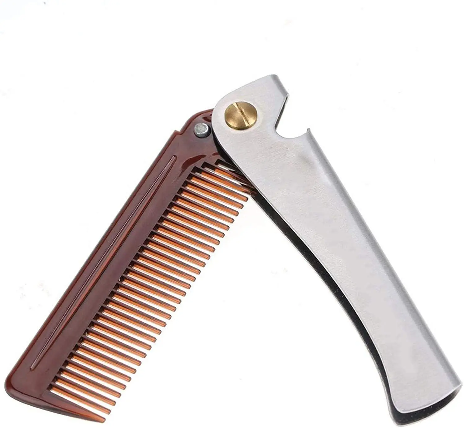 

Handmade Folding Pocket Comb for Men, Fine Tooth Hair Comb Straightener for Everyday Grooming Styling Hair, Beard or Mustache