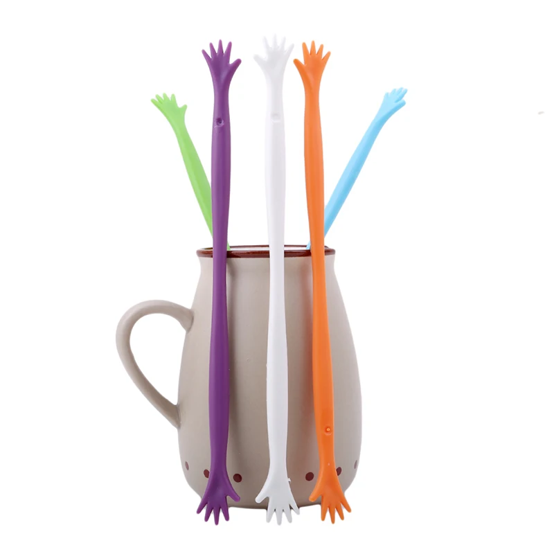 Новинка 5 цветов помогите мне мешалка для кофе и напитков трость перемешивания