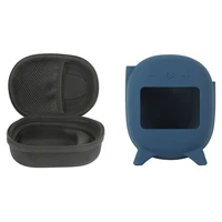 2 pcs speaker travel carrying case protective cover bag for jbl clip4 blue black