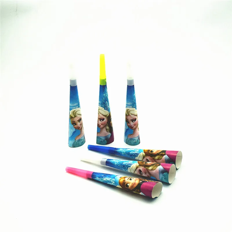 Cartoon Trumpets 6Pcs/Lot Party Decorative Children Have Fun Anna/Elsa Snow Queen Birthday Supplies Noise Sound Maker Horn |