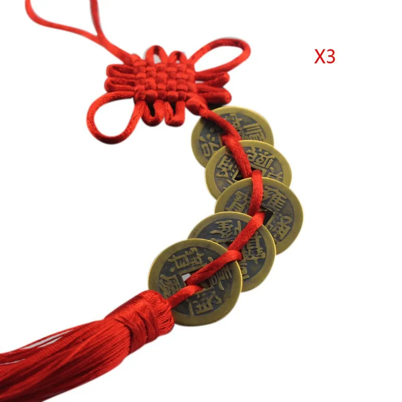 3 шт./компл. китайская вешалка для монет Ретро стиль 5 красный китайский узел