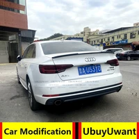 car rear trunk spoiler high quality abs material primer color car tail wing decoration for audi a4 b9 2017 2018