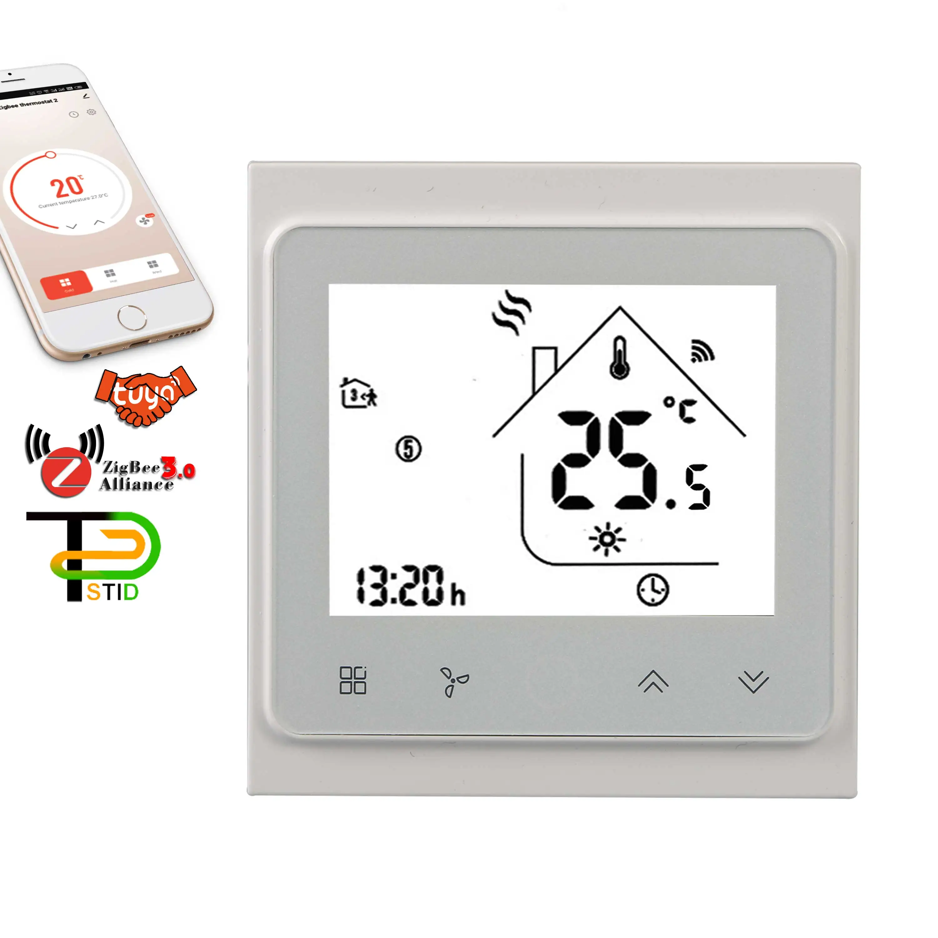 ЕС шлюз концентратор Zigbee Alliance 2 трубки 4Pin фанкойл блок Termostat WIFI для контроля