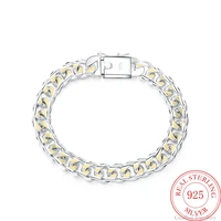 delicate 925 sterling silver bracelets 9mm chain women men girls bracelet female wedding valentines jewelry